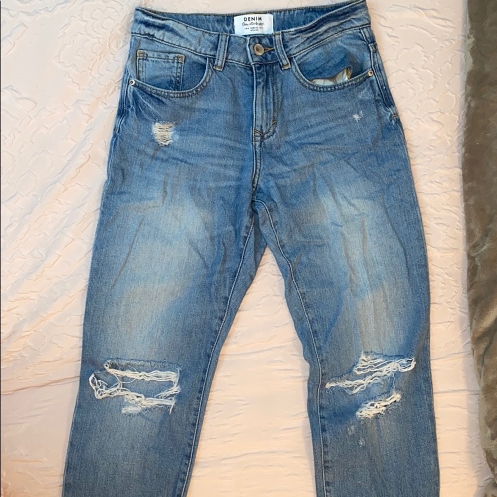 High waisted, ripped jeans! Will be ironed